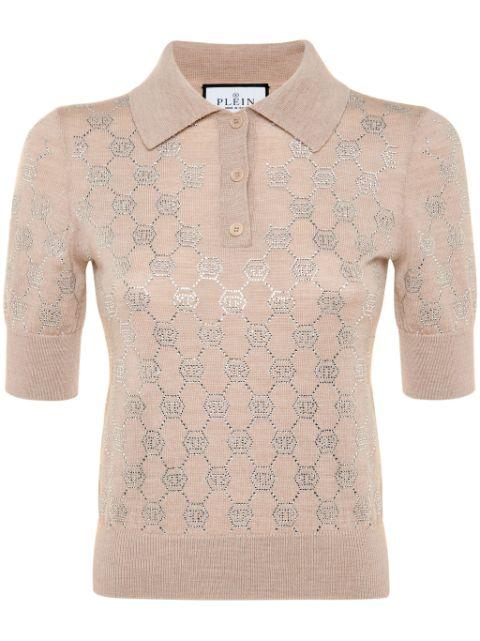 monogram knitted polo shirt by PHILIPP PLEIN