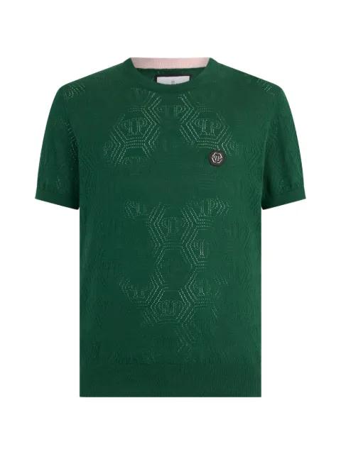 monogram-pattern T-shirt by PHILIPP PLEIN