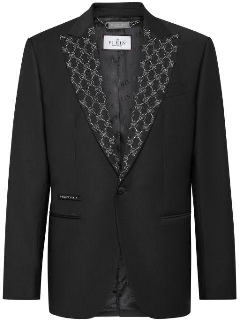 monogram-pattern blazer by PHILIPP PLEIN