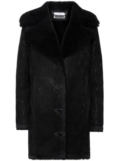 monogram-pattern coat by PHILIPP PLEIN
