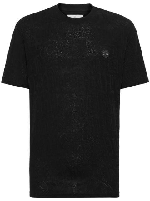 monogram-pattern cotton T-shirt by PHILIPP PLEIN