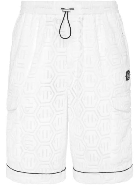 monogram-pattern track shorts by PHILIPP PLEIN