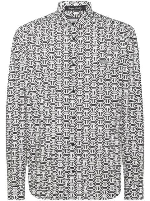 monogram-print shirt by PHILIPP PLEIN