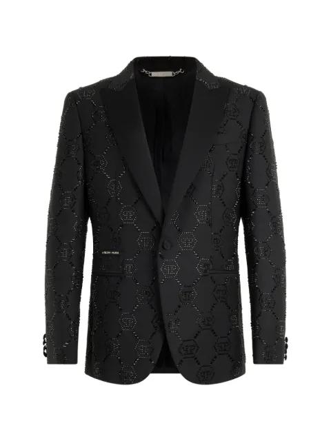 monogram slim blazer by PHILIPP PLEIN