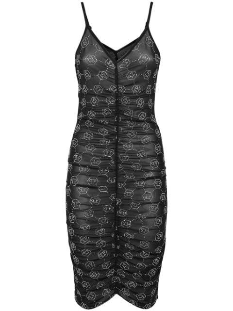 monogram tulle dress by PHILIPP PLEIN