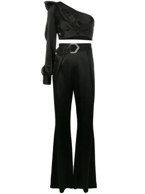one shoulder jumpsuit by PHILIPP PLEIN