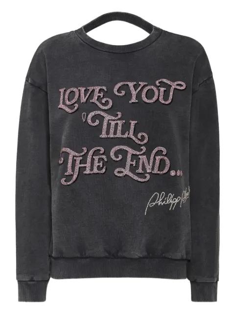 open back roundneck  sweatshirt by PHILIPP PLEIN