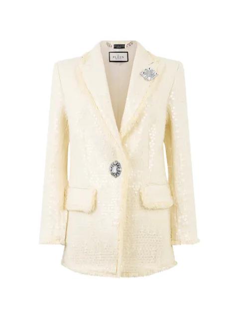 paillettes tweed blazer by PHILIPP PLEIN