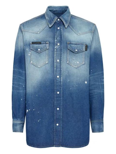 paint-splatter shirt by PHILIPP PLEIN