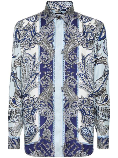 paisley-print silk shirt by PHILIPP PLEIN