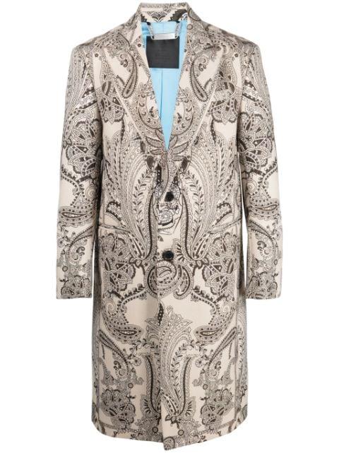 paisley-print single-breasted coat by PHILIPP PLEIN