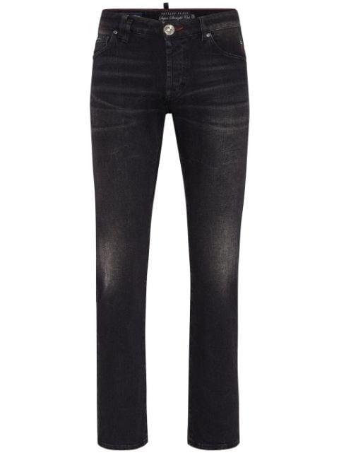 patch-detail straight cut jeans by PHILIPP PLEIN