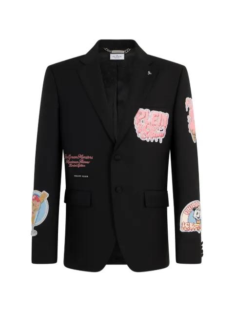 patches gigolo fit blazer by PHILIPP PLEIN