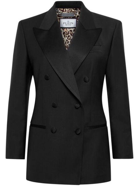 peak-lapels double-breasted blazer by PHILIPP PLEIN