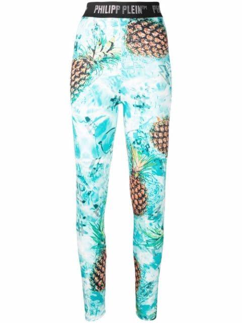 pineapple skied leggings by PHILIPP PLEIN