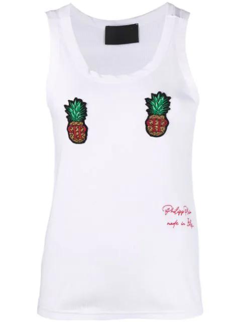 pineapple tank top by PHILIPP PLEIN