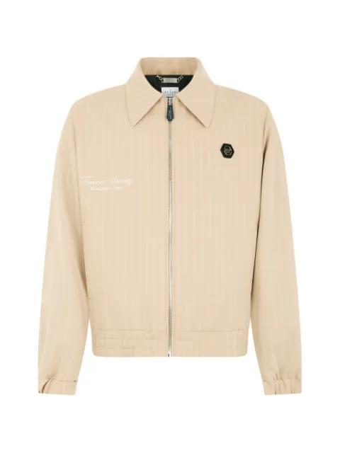pinstripe zip jacket by PHILIPP PLEIN