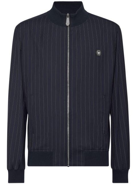 pinstriped bomber jacket by PHILIPP PLEIN