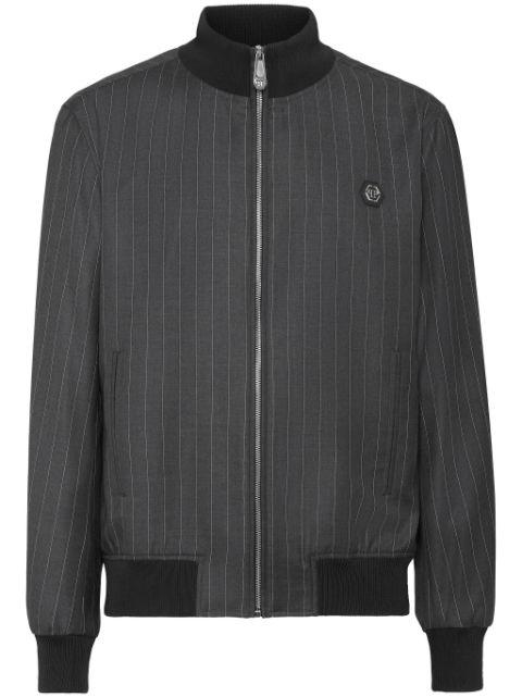 pinstriped bomber jacket by PHILIPP PLEIN