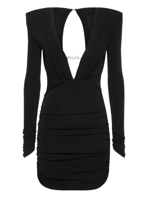 plunging V-neck mini dress by PHILIPP PLEIN