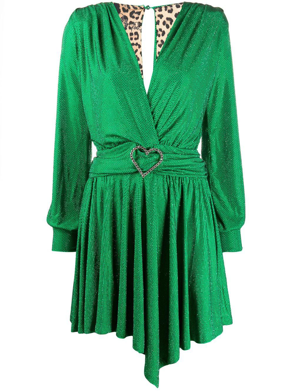plunging v-neck dress by PHILIPP PLEIN