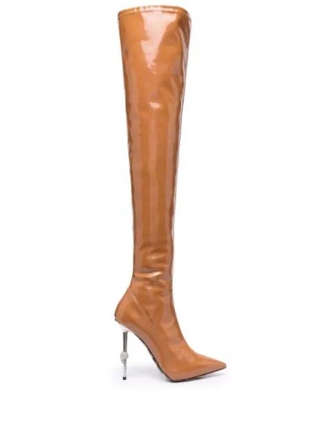pointed thigh-high boots by PHILIPP PLEIN