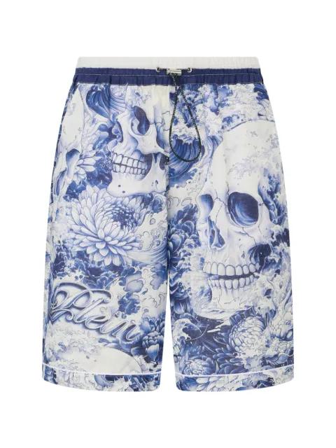 printed bowling shorts by PHILIPP PLEIN