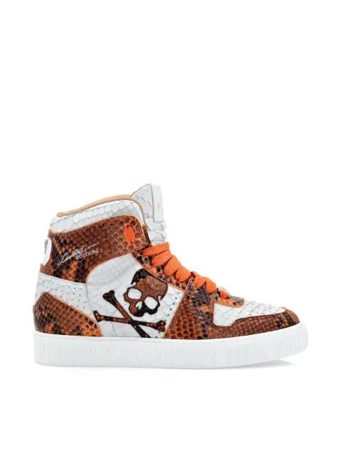 python-leather Skull sneakers by PHILIPP PLEIN