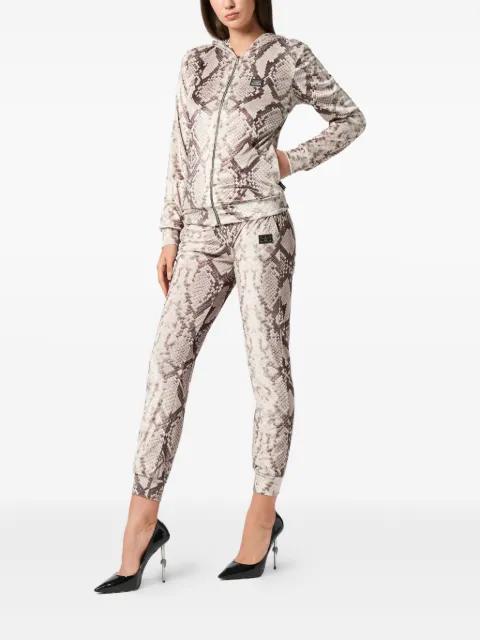 python-print zip-up hoodie by PHILIPP PLEIN