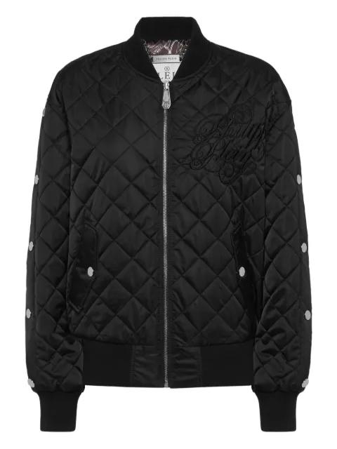 quilted embroidered bomber jacket by PHILIPP PLEIN