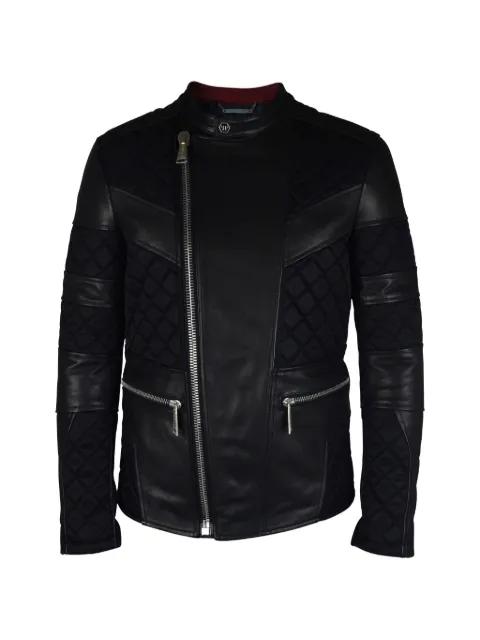 quilted leather biker jacket by PHILIPP PLEIN