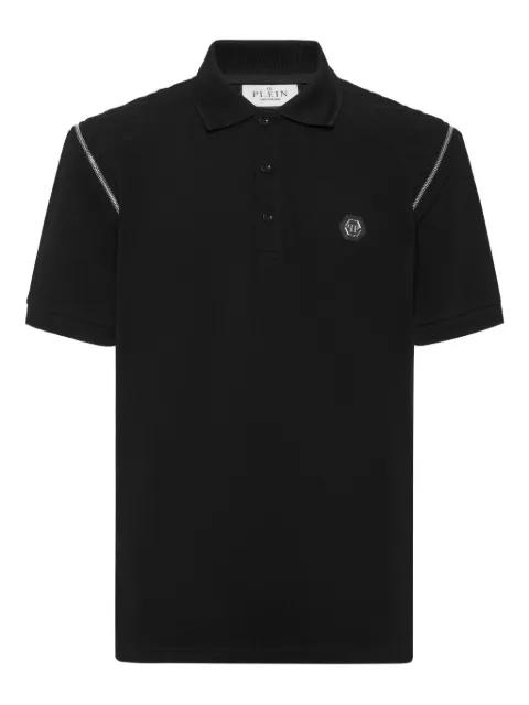 quilted-shoulder polo shirt by PHILIPP PLEIN