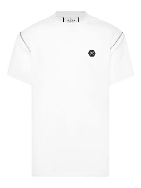 quilted-shoulder short-sleeve T-shirt by PHILIPP PLEIN