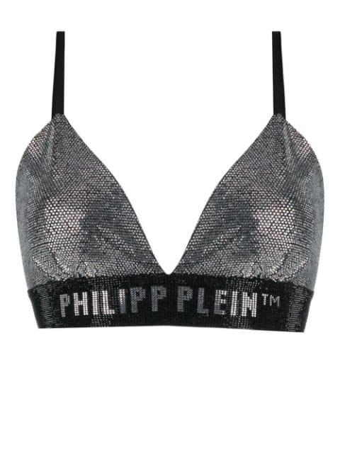 rhinestone embellished bra by PHILIPP PLEIN