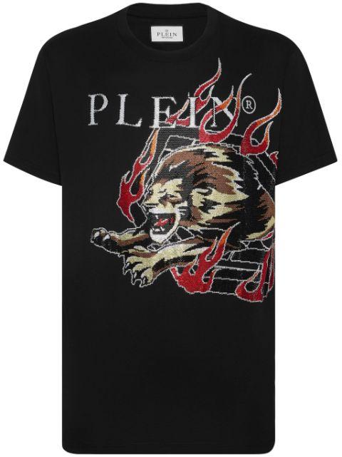 rhinestone-embellished cotton T-shirt by PHILIPP PLEIN