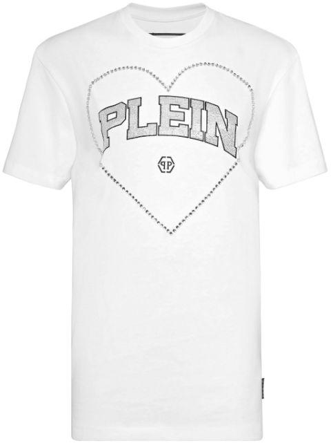 rhinestone-embellished cotton T-shirt by PHILIPP PLEIN