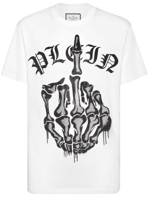 rhinestone-embellished cotton t-shirt by PHILIPP PLEIN
