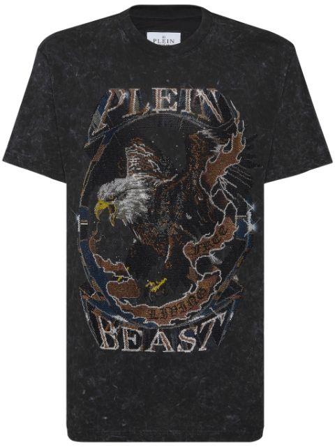 rhinestone-embellished cotton t-shirt by PHILIPP PLEIN