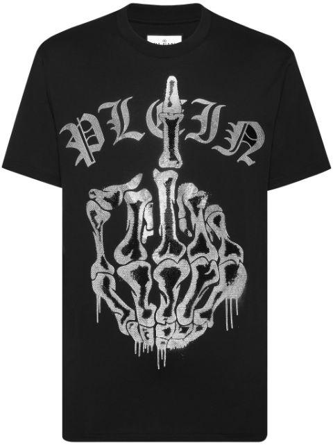 rhinestone-embellished cotton t-shirt by PHILIPP PLEIN