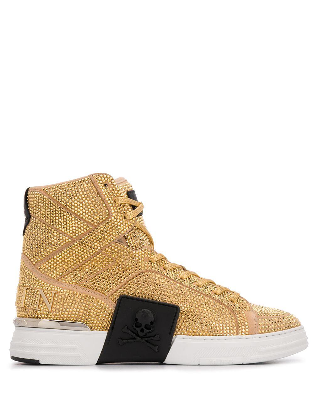 rhinestone-embellished high-top sneakers by PHILIPP PLEIN