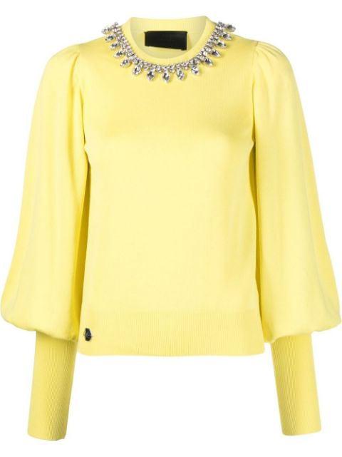 rhinestone-embellished jumper by PHILIPP PLEIN