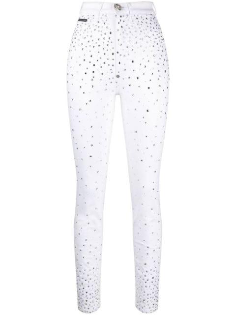 rhinestone-embellished skinny jeans by PHILIPP PLEIN