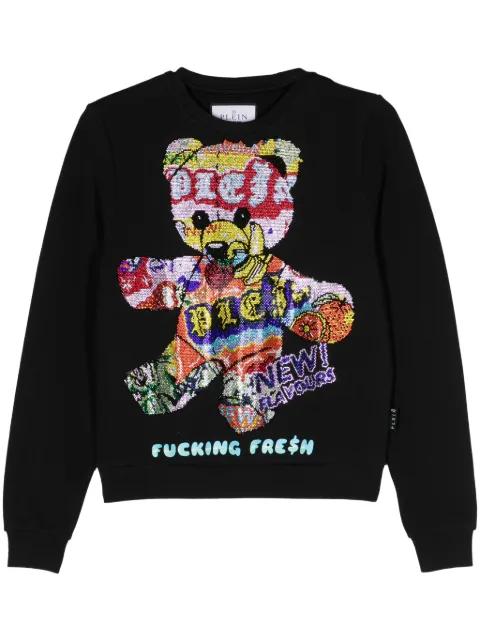rhinestone-emebllished jersey sweatshirt by PHILIPP PLEIN