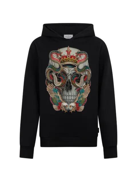 rhinestones skull hoodie by PHILIPP PLEIN