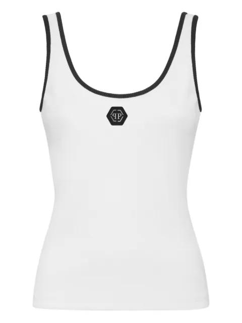 ribbed hexagon-logo tank top by PHILIPP PLEIN