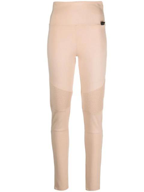 ribbed-panel leggings by PHILIPP PLEIN