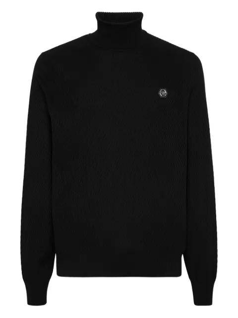 ribbed turtle-neck sweater by PHILIPP PLEIN