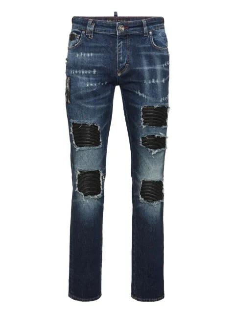 rock star distressed jeans by PHILIPP PLEIN