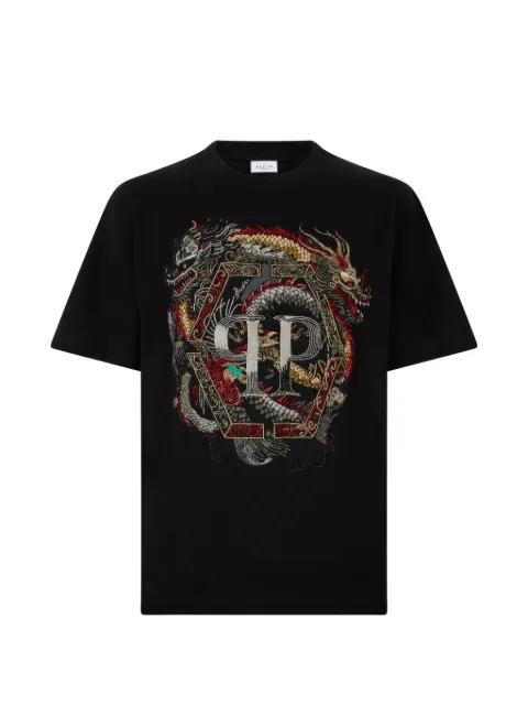 round-neck dragon-motif T-shirt by PHILIPP PLEIN