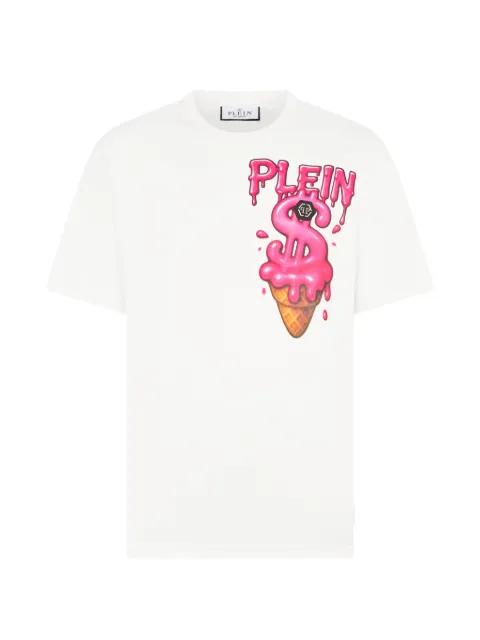 round neck ice cream dollar T-shirt by PHILIPP PLEIN